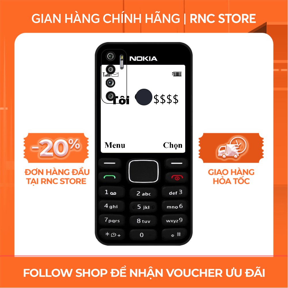 Ốp lưng Vsmart Joy 3/Joy 4/Star 3/Aris/....dẻo đen in hình Nokia.