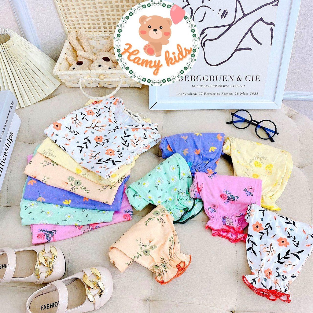 Bộ Ba Lỗ Quần Alibaba Minky Mom Chính Hãng Cho Bé Gái Hoa Nhí in Toàn Thân Thun Lạnh Thoáng Mát Bé Từ 0-5 Tuổi-Hamykids