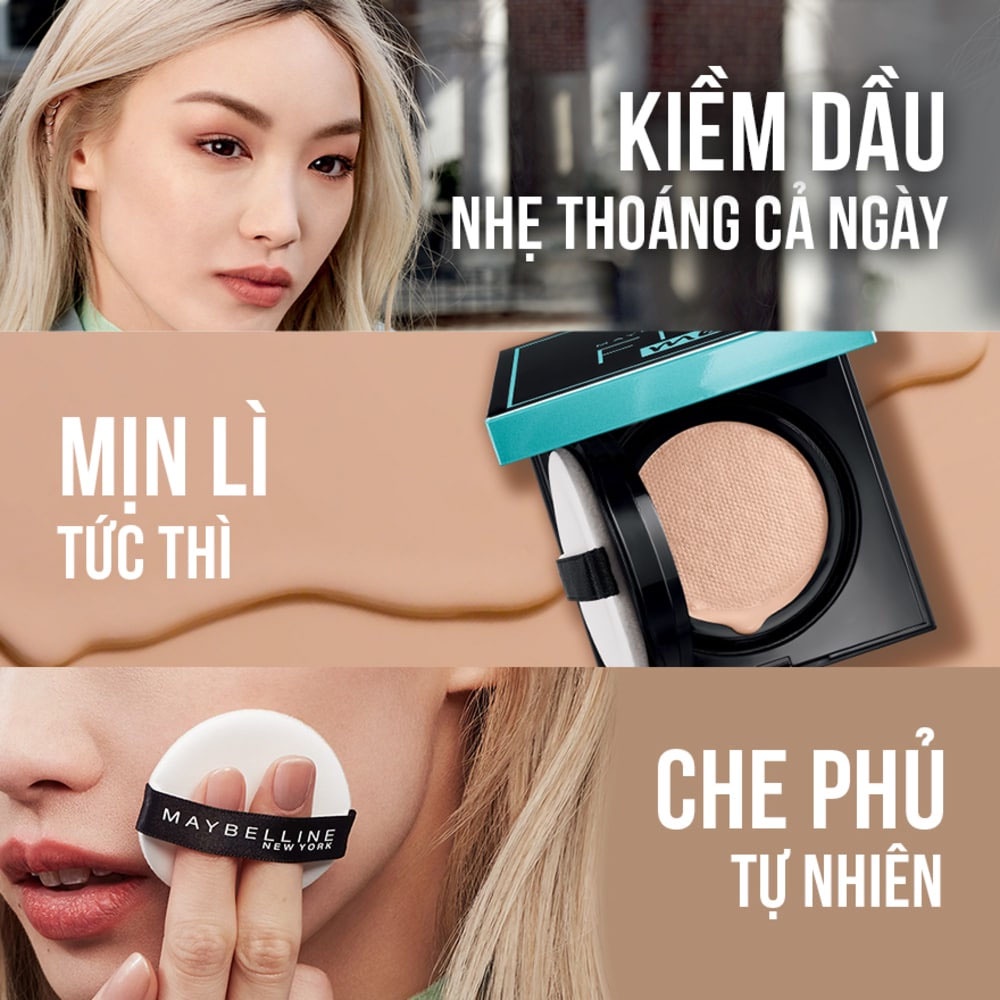 Phấn Nước Maybelline New York Fit Me Matte+Poreless Oil Control Cushion 14g