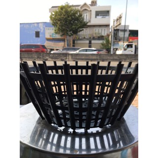 combo 10 chậu giả gỗ nan phụ 23 cm