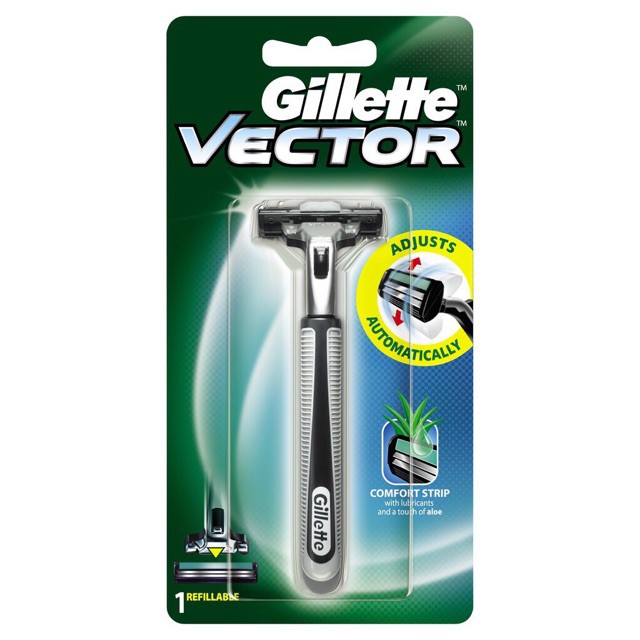 (Chính hãng)Bộ cán dao và lưỡi dao cạo râu Gillette Vector