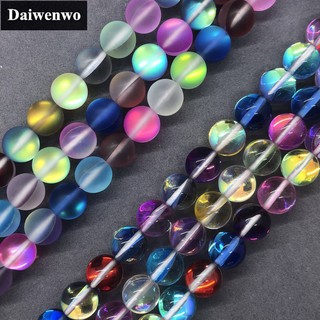 Chuỗi đá thạch anh nhiều màu nhẵn mịn 6-12mm chuyên dụng làm đồ trang sức