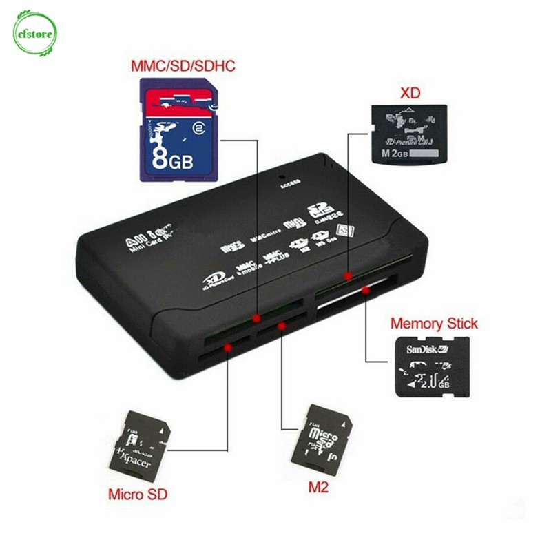 Đầu Đọc Thẻ Nhớ Cf Usb Sdhc Sd Xd Ms Cf Tf M2 Đa Năng