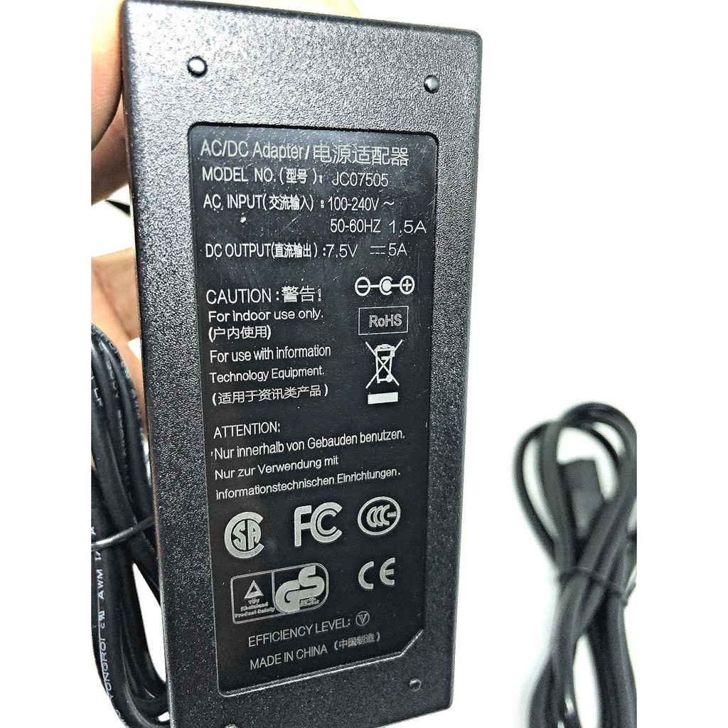 BỘ ADAPTER 7.5V 5A