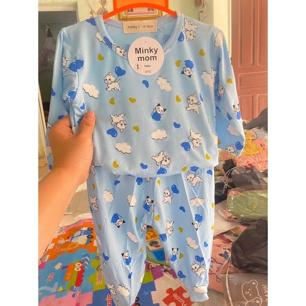 BỘ DÀI TAY MINKY MON CHO BÉ YÊU 6-15KG