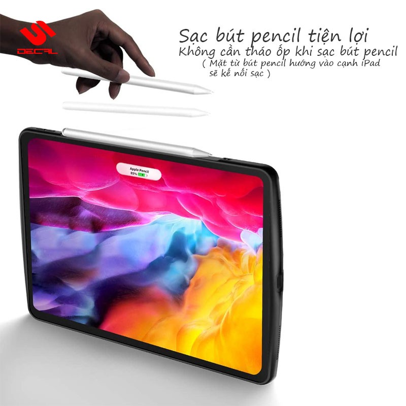 Ốp lưng XUNDD iPad Pro 12.9' (2020 / 2018), Mặt lưng trong, Viền TPU, Chống sốc, Cạnh màu