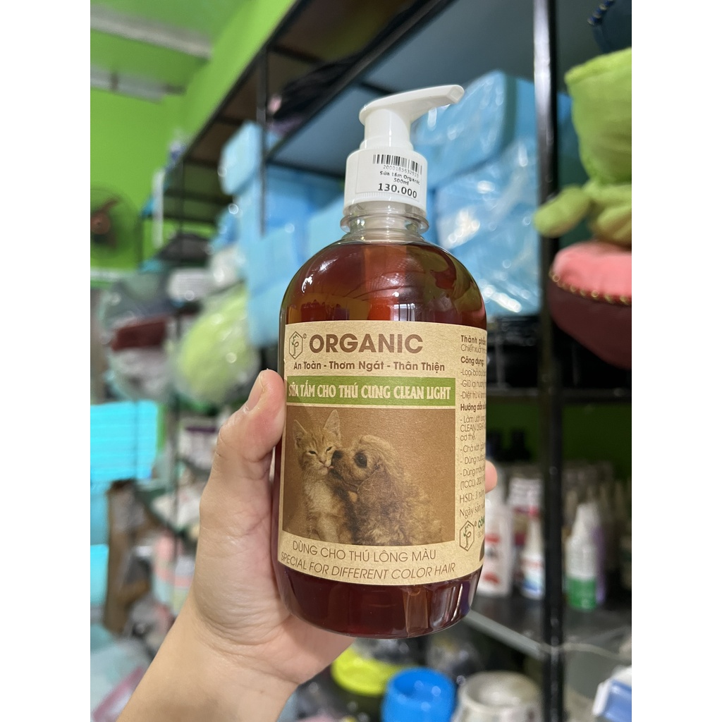 Sữa tắm chó mèo Organic Clean Light thảo dược 500ml - PET &amp; JOI