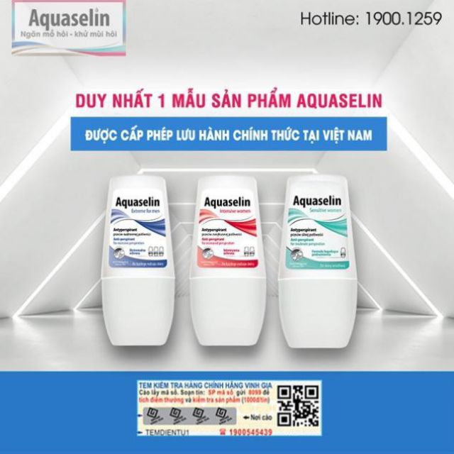 Aquaselin intensive women 50ml  – Lăn nách dành cho nữ đổ mồ hôi nhiều