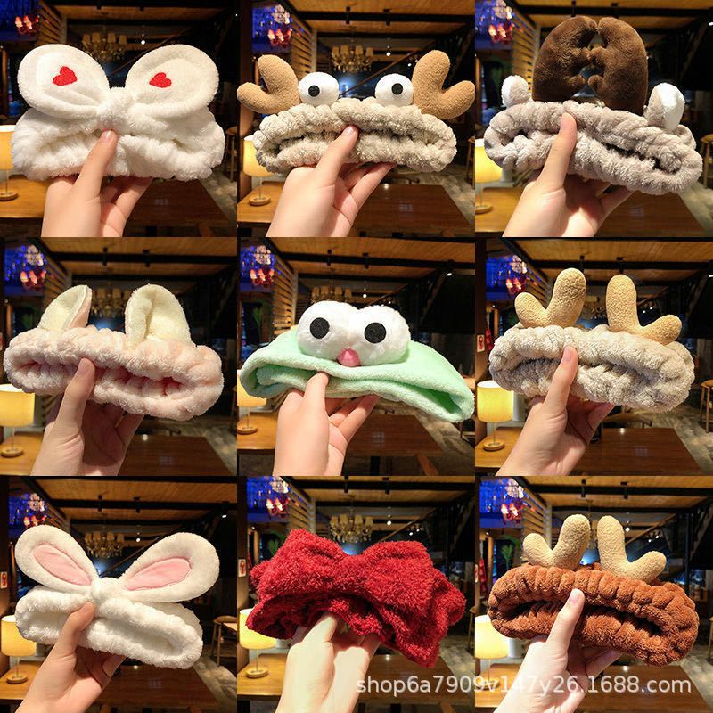 Băng đô cài tóc hình ngộ nghĩnh, nhiều mẫu cute dành cho rửa mặt tẩy trang makeup