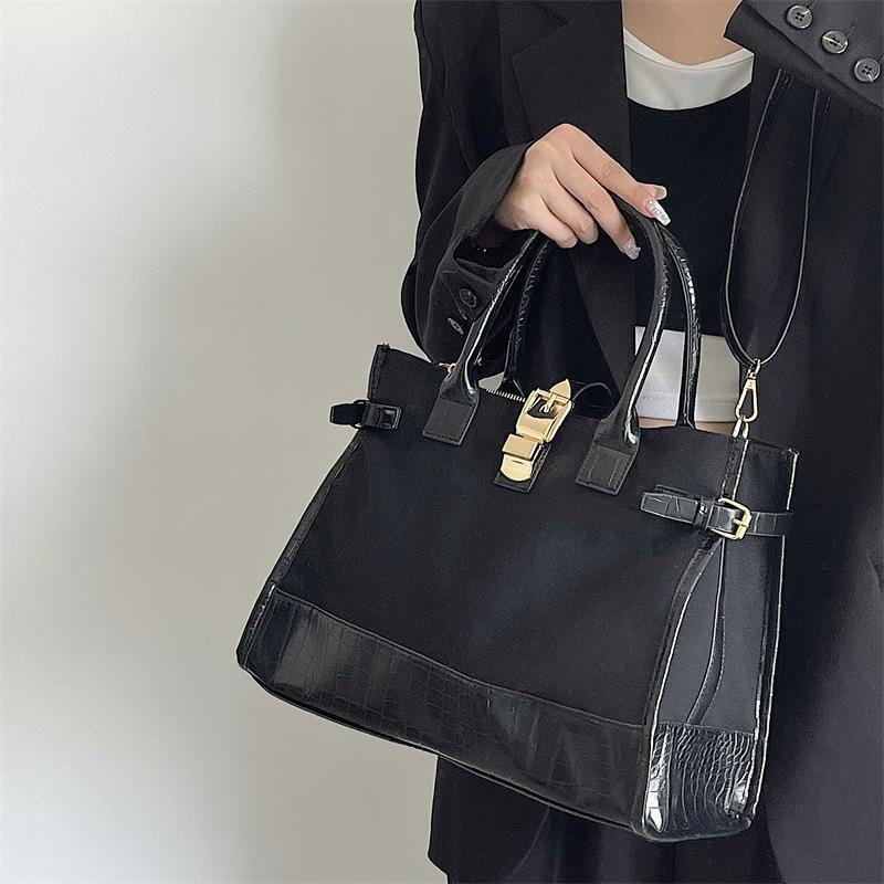 Túi tote IELGY vải canvas cỡ lớn thời trang cho nữ