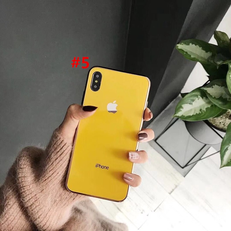 Ốp điện thoại mặt kính acrylic mạ viền sang trọng cho iPhone 6 6S 6+ 6S+ 7 8 7+ 8+ X XS XR XSMax | BigBuy360 - bigbuy360.vn