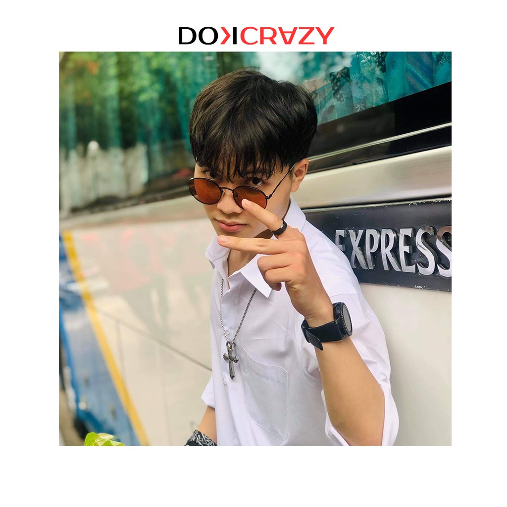 Kính mát dáng tròn nam nữ gọng kim loại OLIVIA local brand DOKCRAZY mắt râm phong cách thời trang đường phố cá tính | BigBuy360 - bigbuy360.vn