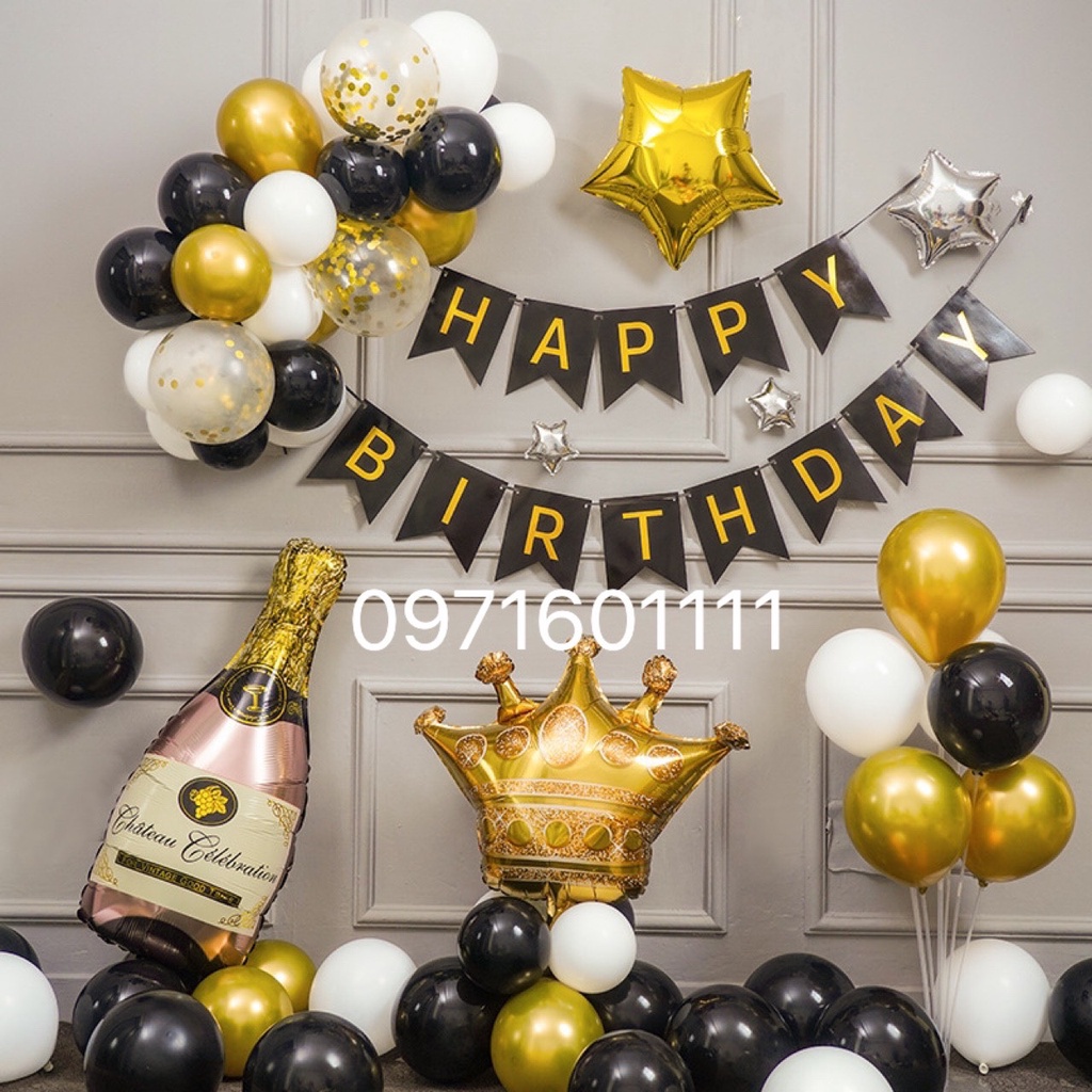 Set bóng trang trí sinh nhật bé trai và bé gái [Siêu đẹp mà dễ làm] chọn mẫu HT00