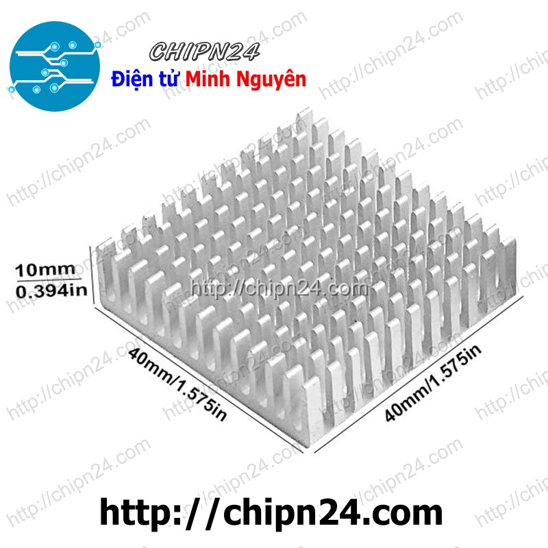 [1 CÁI] (F90) Tản nhiệt TN31 40x40x11MM TRẮNG