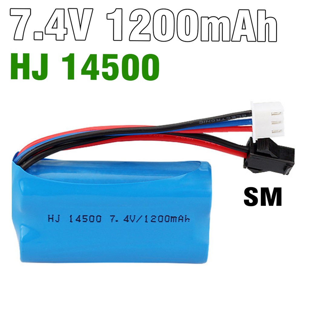 Pin xe điều khiển 14500 7.4v 1200mah pin sạc cho xe mô hình điều khiển từ xa