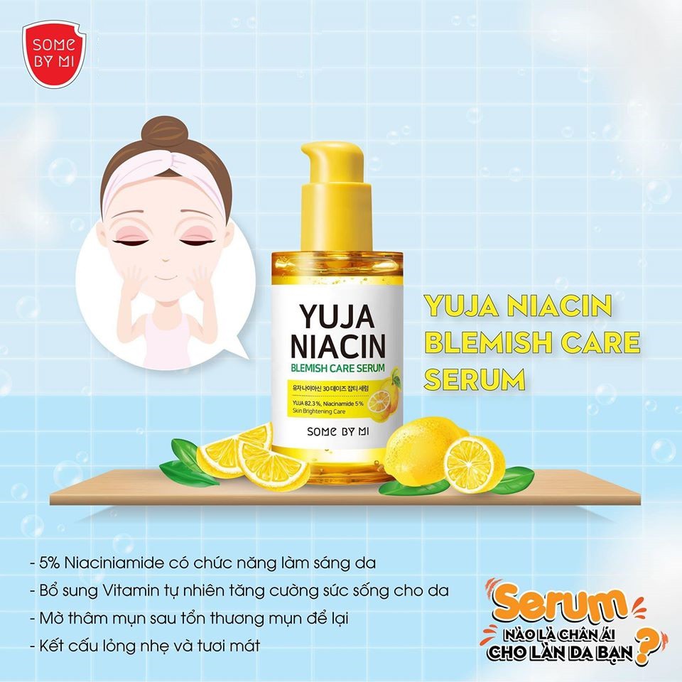 Combo 2 Sản Phẩm Làm Sạch Sâu, Dưỡng Ẩm,Trắng Da Some By Mi YUJA (Gel Rửa Mặt Bye Bye YUJA 120g + Serum 50ml)