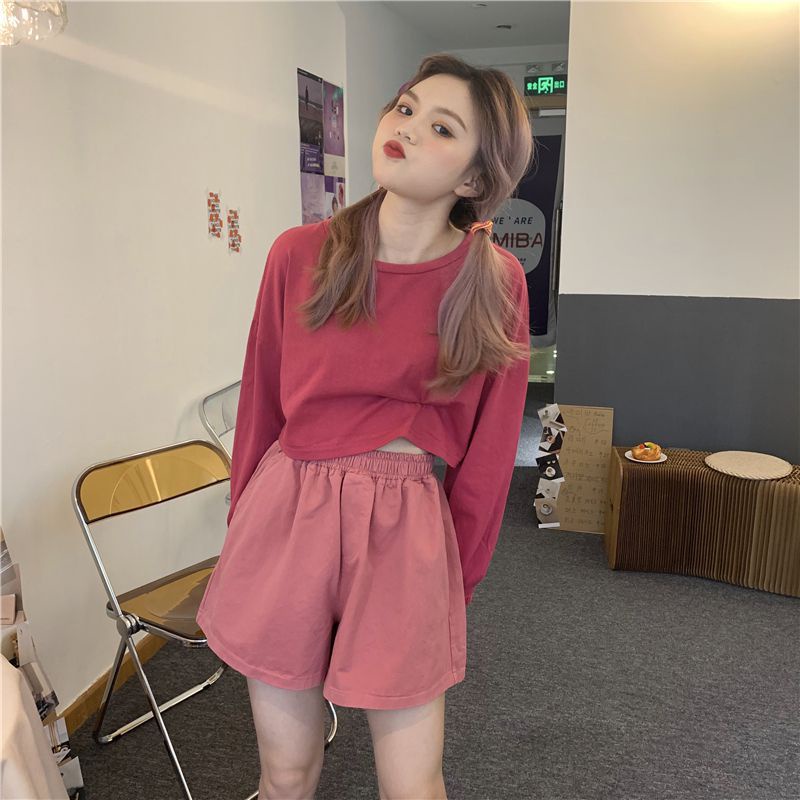 Quần short thể thao IELGY lưng cao dáng rộng nhiều màu tùy chọn năng động cho nữ