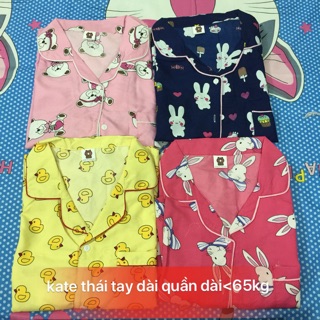 đồ bộ kate thái tay dài quần dài- giao màu ngẫu nhiêu