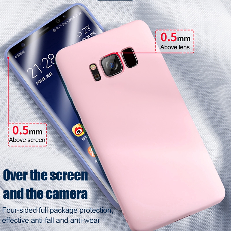 Ốp điện thoại silicon cao su mềm phối lớp lót vi sợi dành cho Samsung Galaxy S10 Plus S10E S9 S8 Plus