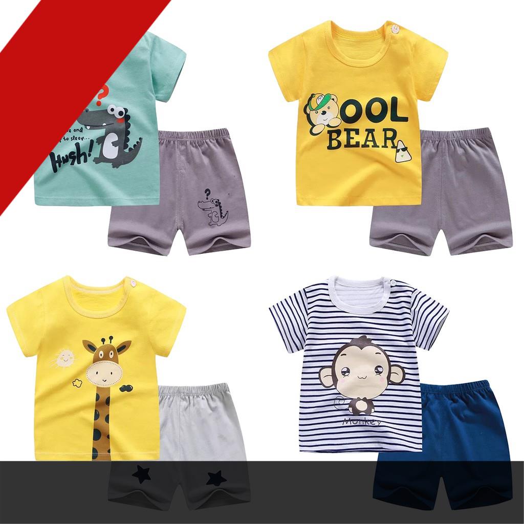 Bộ Quần Áo Cho Bé Trai Bé Gái Từ 12 Tháng Đến 8 Tuổi Chất Cotton Co Giãn Thoải Mái Dễ Thương 8 Mẫu