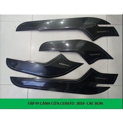 Ốp Tapli cacbon Cánh Cửa Xe Cerato 2019- 2020- 2021 carbon- Hàng đẹp