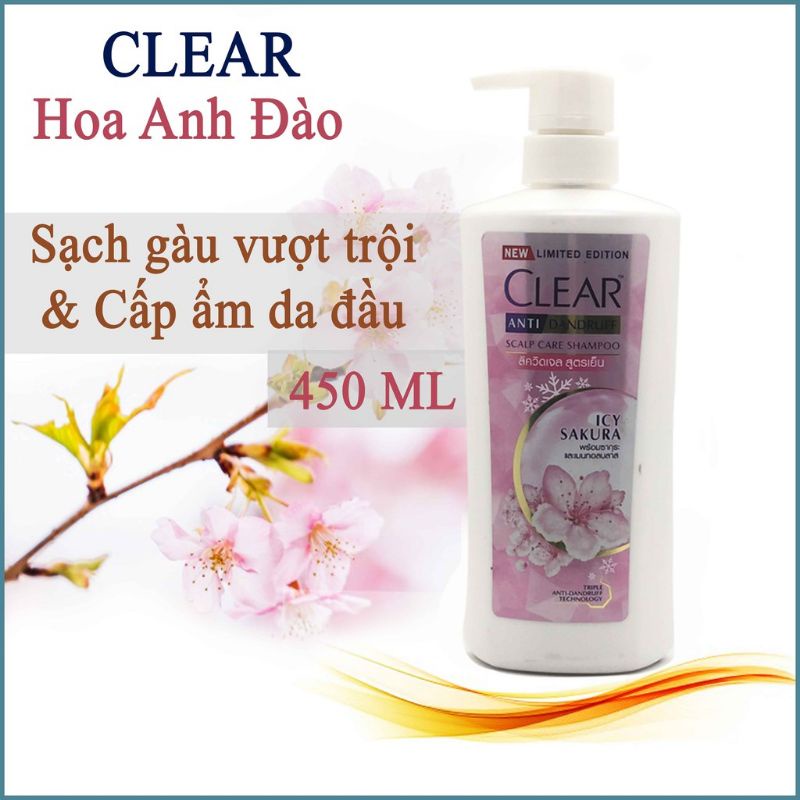 Dầu Gội Clear (Bạc hà-Men) Thái Lan 450ml-Hàng nội địa Thái Lan[nhatthushop]