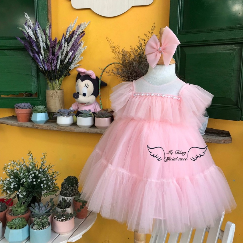 Đầm công chúa viền cườm cho bé gái-Thời trang cho bé-váy công chúa cho bé gái, Váy TRẺ EM-Đầm BÉ GÁI-Mẹ BốngPrincess dre
