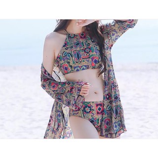 Bikini yếm kèm áo choàng quyến rũ mã Q17011