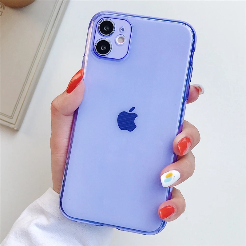 Ốp Điện Thoại Suntaiho Dành Cho Iphone 11 Pro Max XR X XS Max 7 8 Plus 6 6S SE 2020 TPU Mềm Màu Dạ Quang Trong Suốt