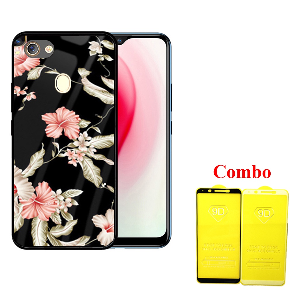 &quot;Combo 1 ốp lưng Oppo F5 + 1 Cường Lực&quot; Mặt kính 3D sang trọng_Không Nhòe, Không Phai Hình ( Tim shop )