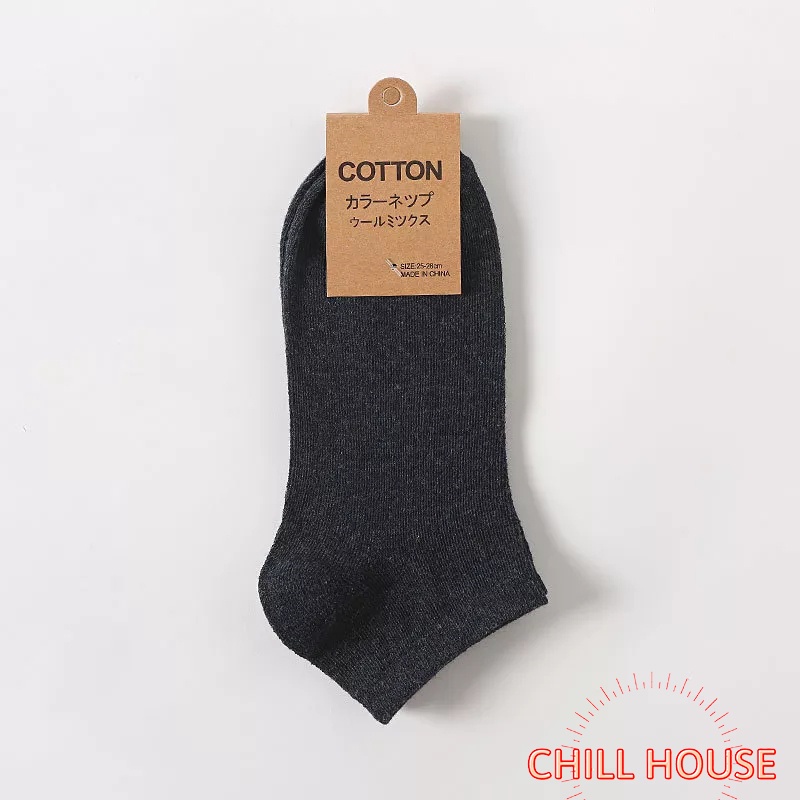 Tất  cổ ngắn trơn cotton Unisex chống hôi chân T777 - CHILL HOUSE