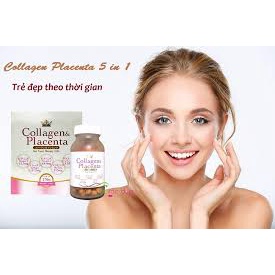 Viên Uống Trắng Da Collagen Placenta 5in1 Nhật Bản 270 Viên