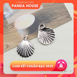 Charm bạc s925 hình vỏ sò size 12x13mm (charm treo) - Panda House
