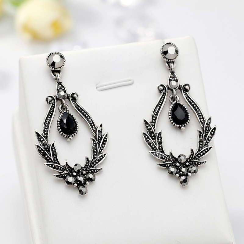 Bông Tai Dáng Dài Đính Đá Phong Cách Bohemian Cổ Điển Thời Trang Cho Nữ