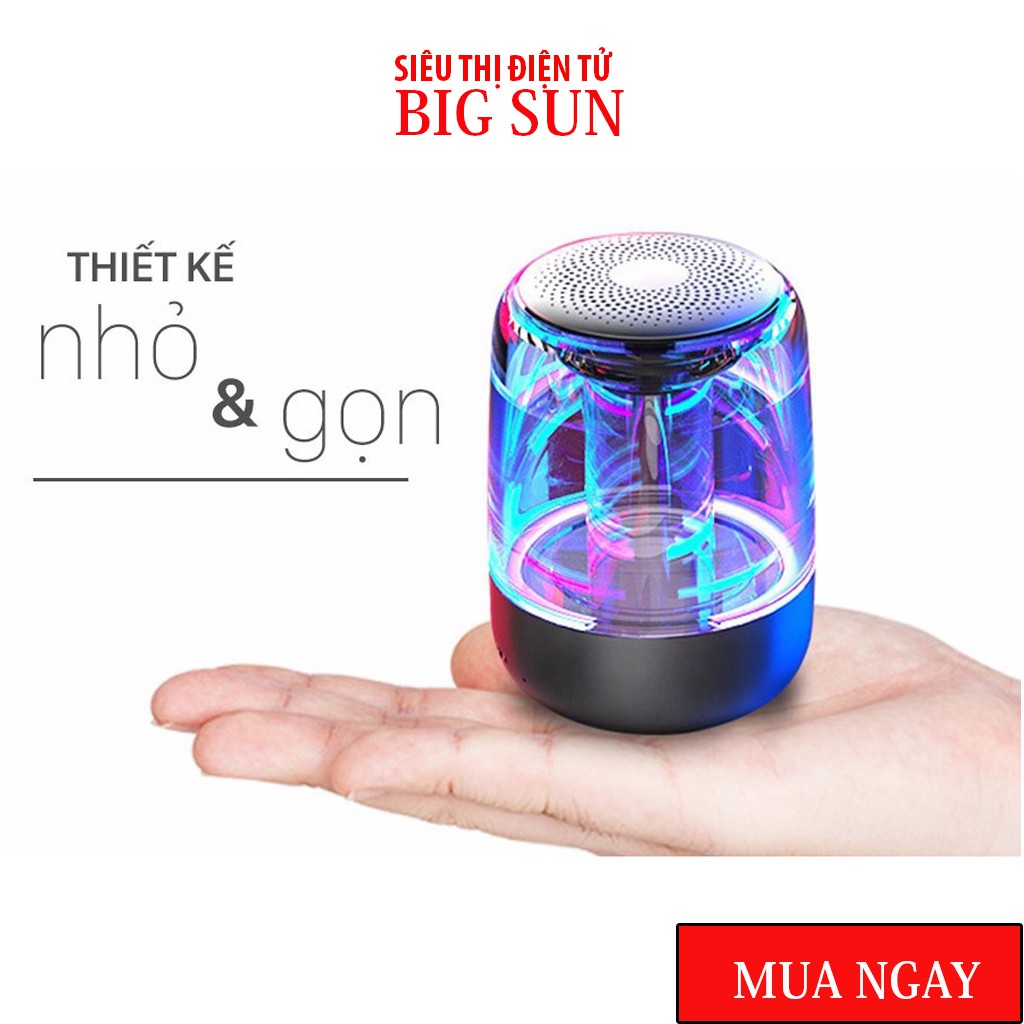 Loa Bluetooth Trong Suốt đèn Led  C7 ✨ FREESHIP  âm thành vòm 6D âm bass trầm led RGB 1000mAh - chính hãng