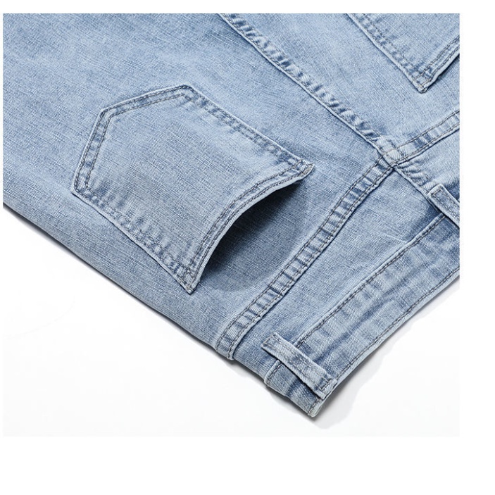 Jiashucheng Quần Jean Dài Lưng Cao Ống Loe Xẻ Tà Phong Cách Xuân Thu Mới Cho Nữ