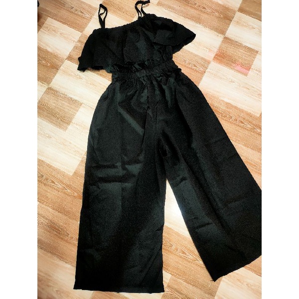 Jumsuit quần dài ống rộng,túm
