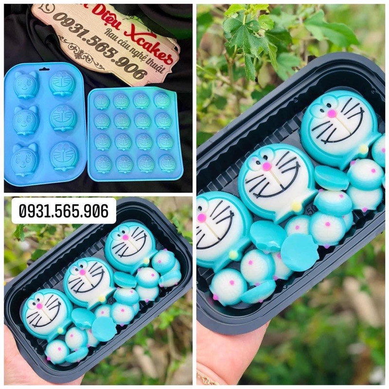 Khuôn Silicone Vĩ Doremon Doremi