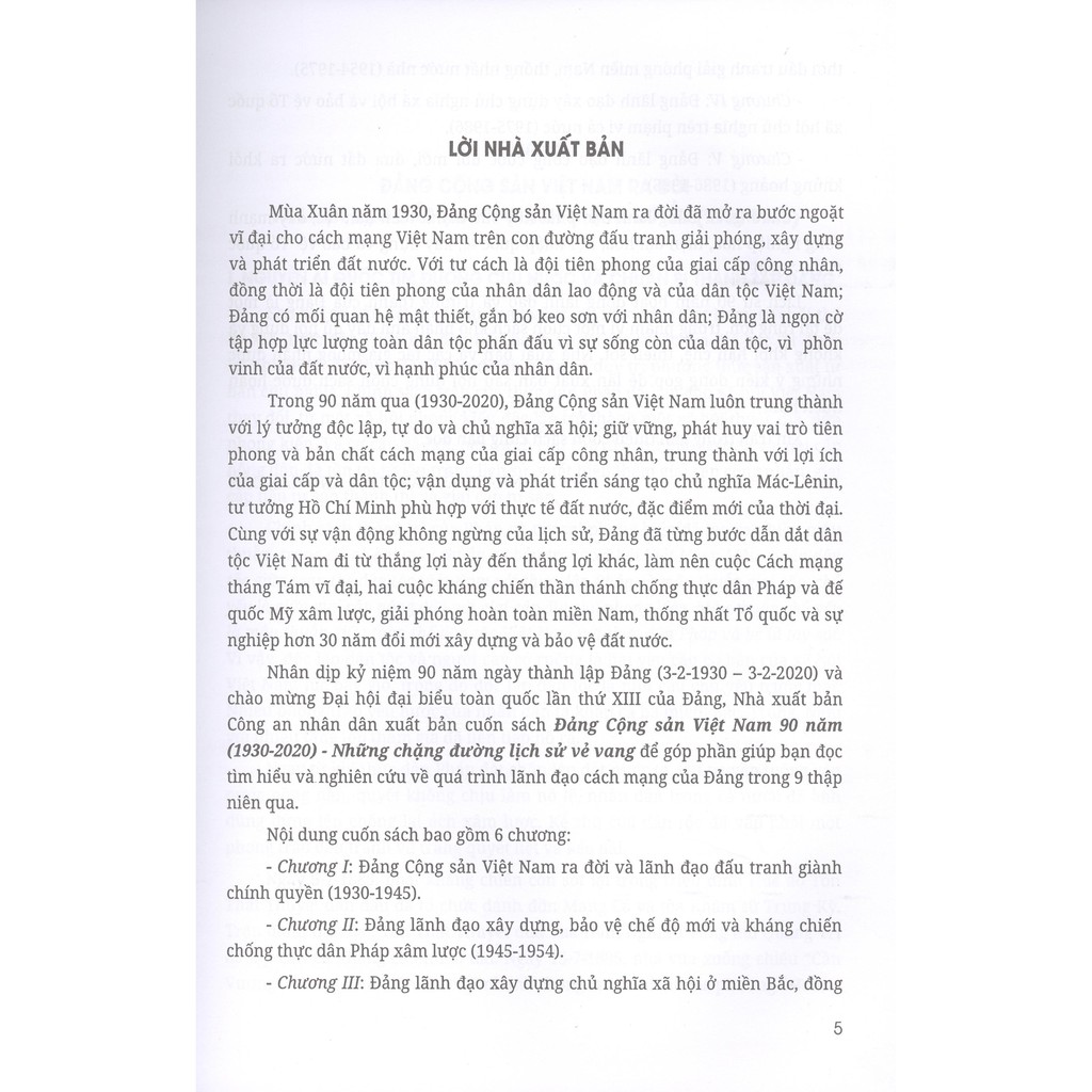 Sách - Đảng Cộng Sản Việt Nam 90 Năm (1930 - 2020) Những Chặng Đường Lịch Sử Vẻ Vang