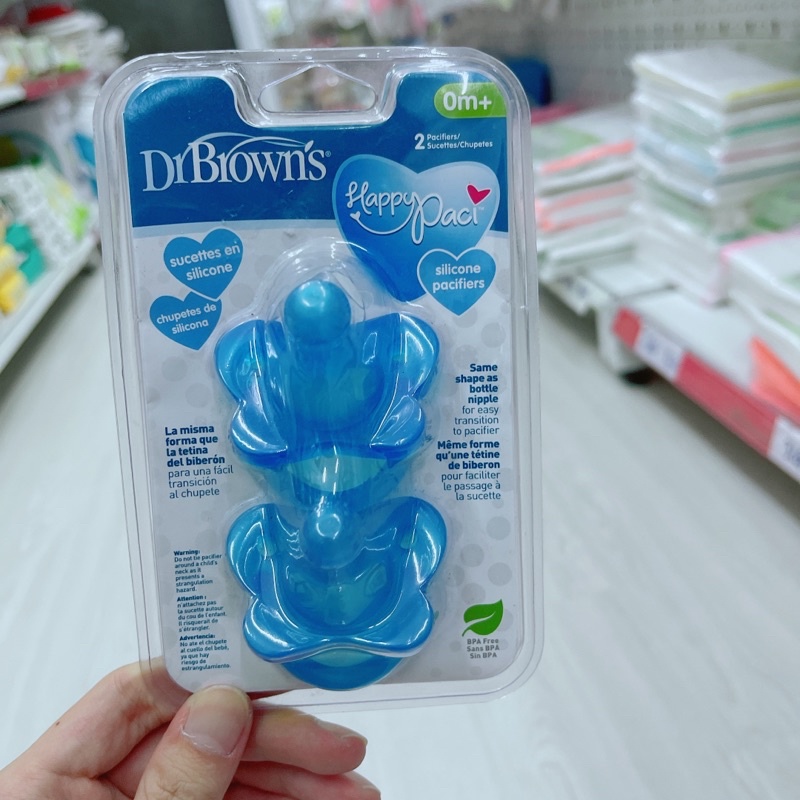 Ty ngậm DrBrowns siêu mềm HappyPaci (set 2c, giá bán lẻ 1c)