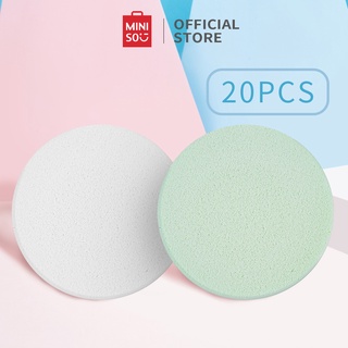 Bông phấn trang điểm Miniso hình tròn gói 20 miếng (100g)