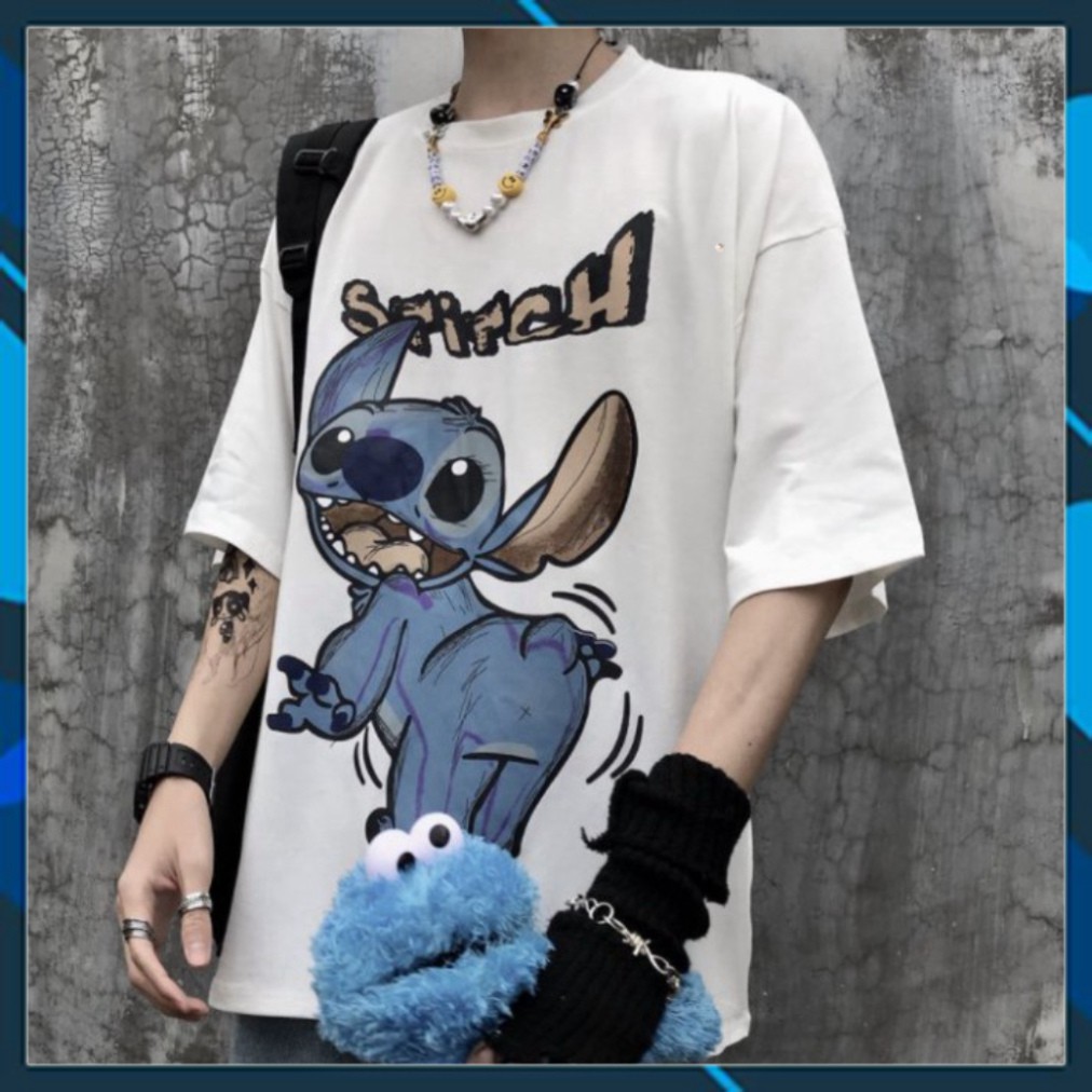 Áo Thun Tay Lỡ Form Rộng Stitch Siêu Hot🍁 Unisex nam nữ đều mặc được | BigBuy360 - bigbuy360.vn