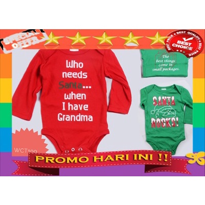 Bộ Áo Liền Quần Phong Cách Giáng Sinh Dễ Thương Dành Cho Trẻ Em 0-9 Tháng Tuổi