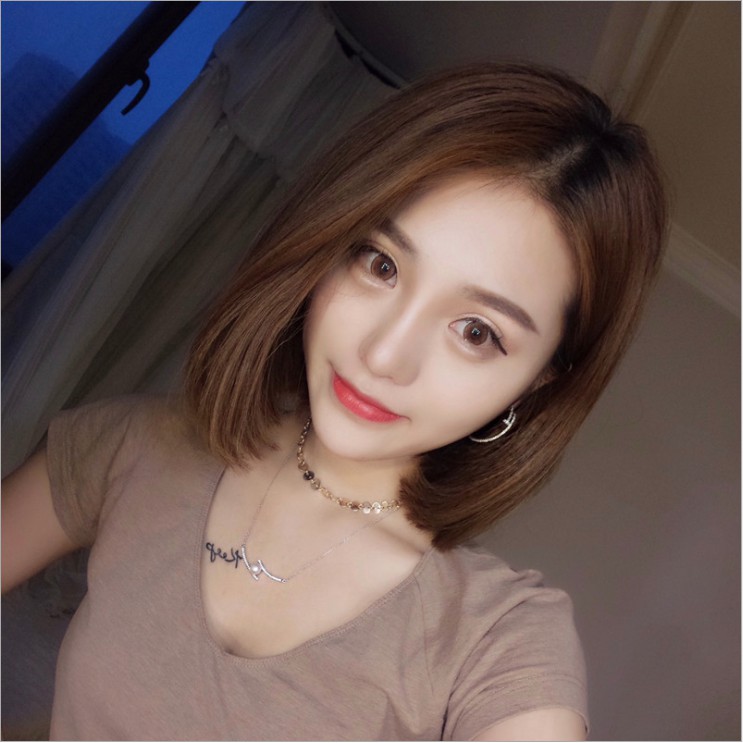 💗TẶNG LƯỚI💗Tóc giả nữ nguyên đầu ngắn cụp cao cấp, Tóc giả cả đầu đẹp - TG82