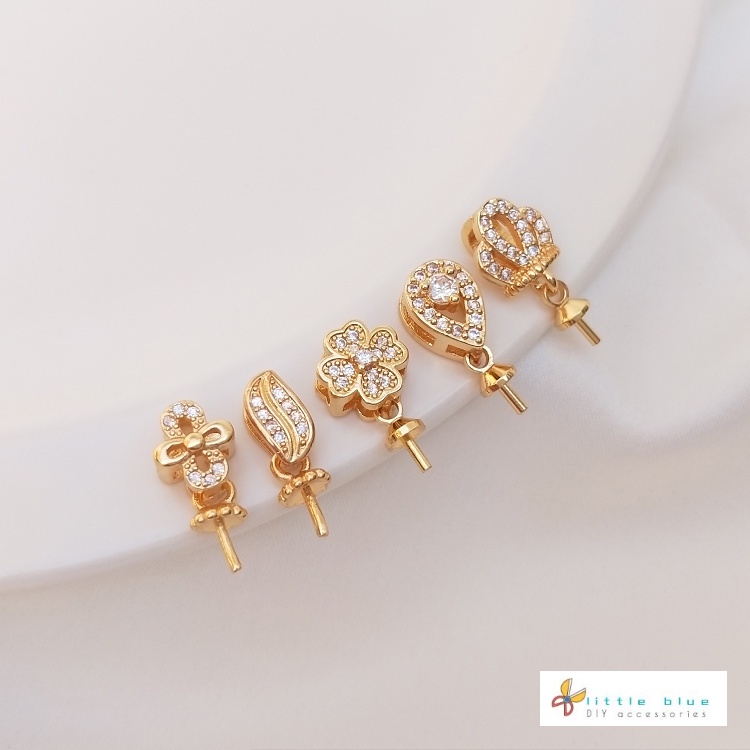 Mặt Dây Chuyền Hình Cừu Bằng Đồng 14K Đính Đá Zircon Nhiều Màu Sắc Thời Trang