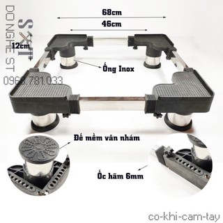 Chân đế máy giặt cao cấp trụ inox - BH 2 năm
