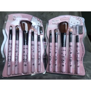 [ẢNH THẬT] BỘ 5 CỌ TRANG ĐIỂM HELLO KITTY SIÊU CUTE