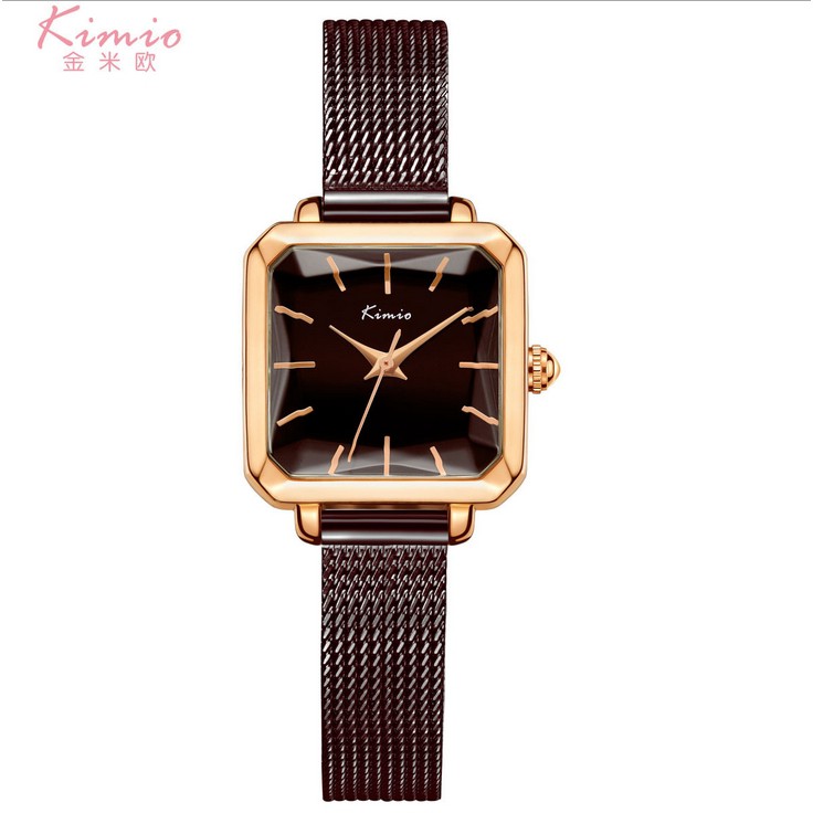 Đồng hồ nữ Kimio 6236 hàng chính hãng dây kim mặt vuông sang trọng | BigBuy360 - bigbuy360.vn