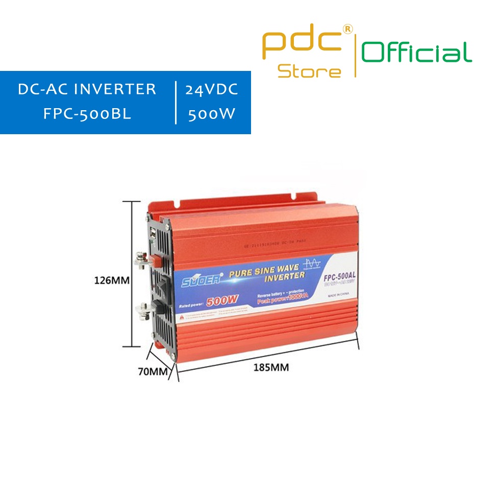 Kích Điện DC-AC Sin Chuẩn 500W 24V 220V Chống Ngược Cực