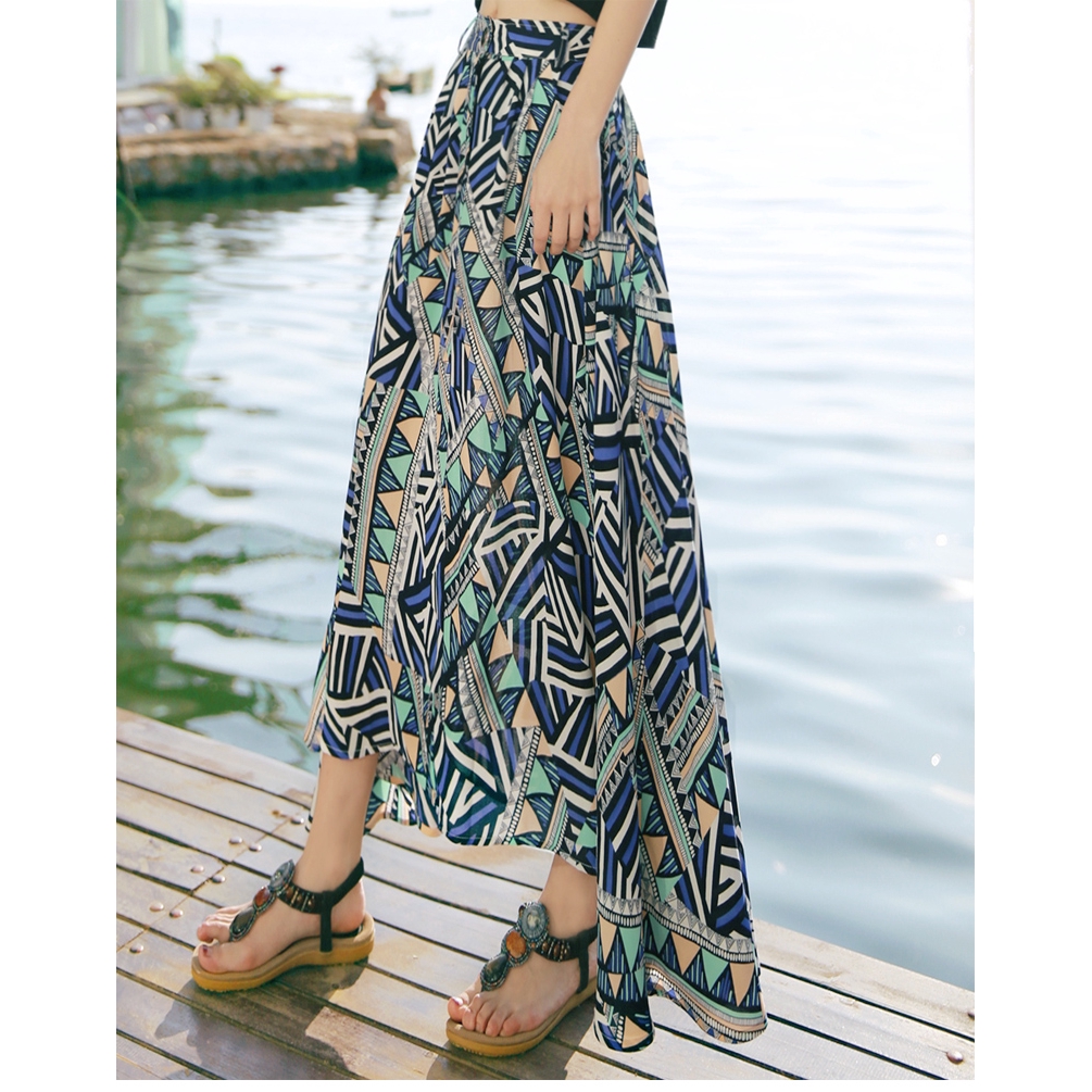 Set Áo Thun Tay Ngắn + Chân Váy Dài Đi Biển 19 Món Thời Trang Cho Nữ | BigBuy360 - bigbuy360.vn